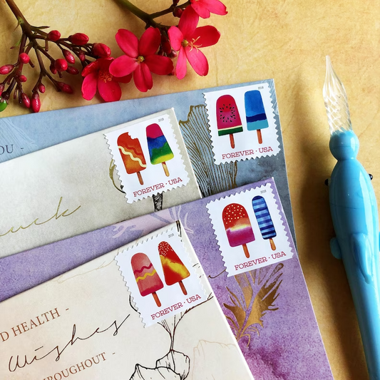 Frozen Treats USPS Forever First Class Postage Stamp- Total of 100 Stamps