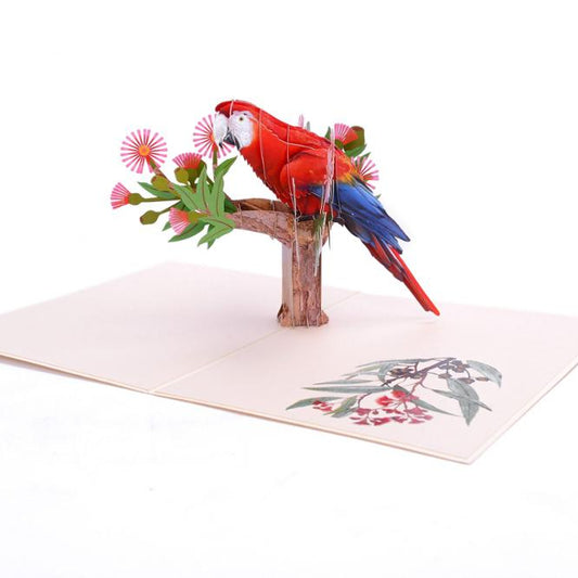 Parrot Pop Up Card Perfect For Wedding Invites, Save The Date, Thank You Cards, Birthday Card, Mothers Day Card, Valentines Day Cards, Anniversary Card