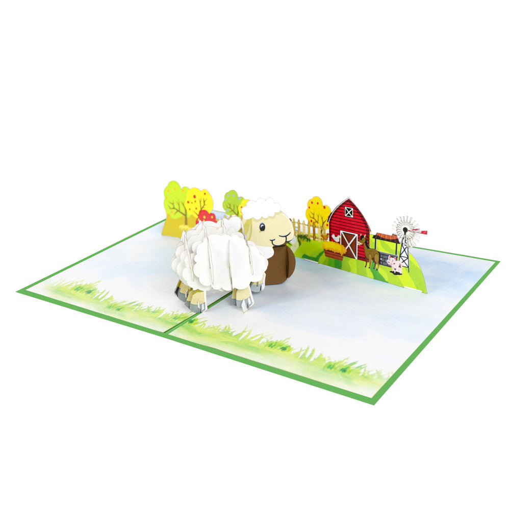 Funny Baby Sheep Pop Up Card