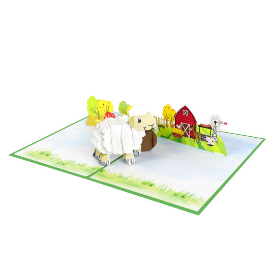 Funny Baby Sheep Pop Up Card