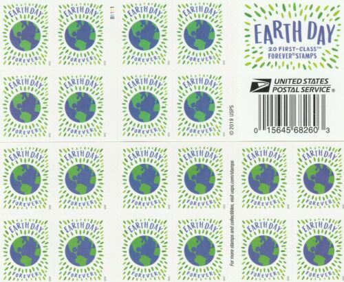 USPS Earth Day First Class Forever Postage Stamps-Total of 100 Stamps