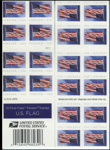 U.S. Flag Forever Postage Stamps- Total of 100 Stamps